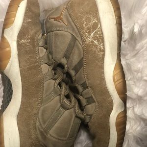 Olive green and gold Jordan 11 retros